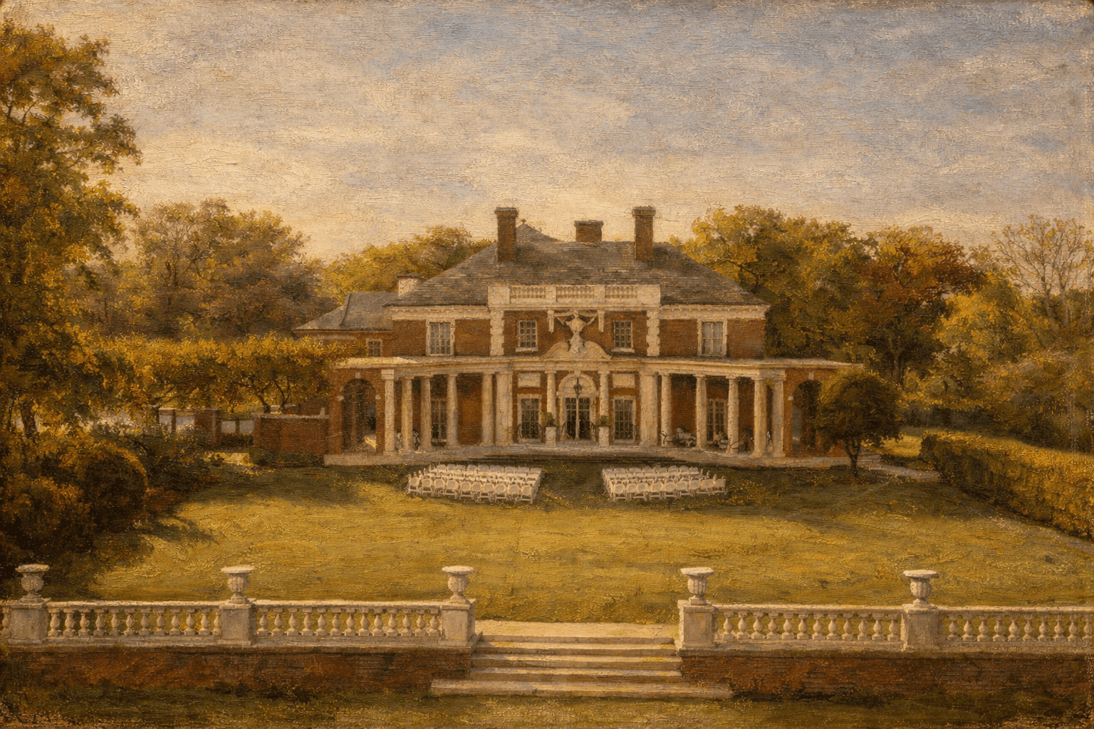De Seversky Mansion — oil painting